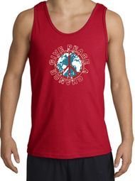 Peace Sign Tank Top - Give Peace A Chance World Tanktops - Red