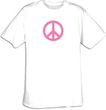 Peace T-shirt - Pink Peace Symbol Tee Shirt