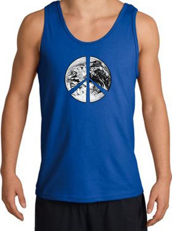 Peace Tank Top Peace Earth Satellite Image Tanktop Royal