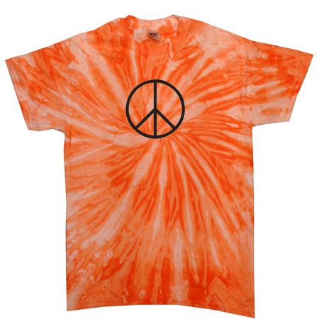 Peace Tie Dye Shirt Black Basic Peace Orange Twist Tie Dye Tee