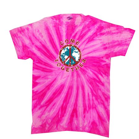 Peace Tie Dye Shirt Come Together Bubblegum Twist Tie Dye Tee
