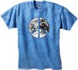 Peace Tie Dye Shirt Earth Satellite Sports Swirl Royal Tie Dye Tee