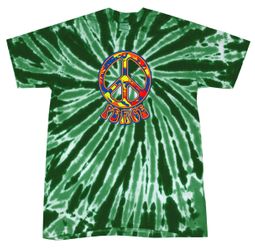 Peace Tie Dye T-shirt Funky Peace Dark Green Twist Tie Dye Peace Tie Dye T-shirt Funky Peace Dark Green Twist Tie Dye