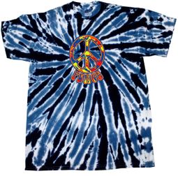 Peace Tie Dye T-shirt Funky Peace Navy Twist Tie Dye Peace Tie Dye T-shirt Funky Peace Navy Twist Tie Dye