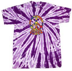 Peace Tie Dye T-shirt Funky Peace Purple Twist Tie Dye Peace Tie Dye T-shirt Funky Peace Purple Twist Tie Dye