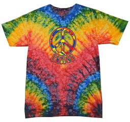 Peace Tie Dye T-shirt Funky Peace Woodstock Tie Dye