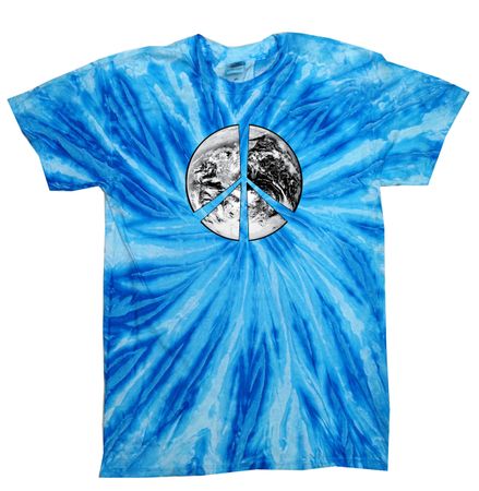 Peace Tie Dye T-shirt Peace Earth Blueberry Twist Tie Dye