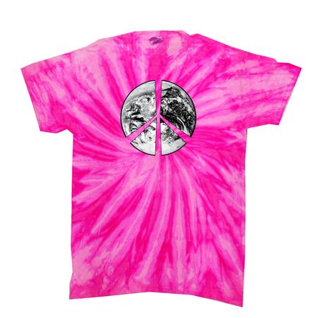 Peace Tie Dye T-shirt Peace Earth Bubblegum Twist Tie Dye