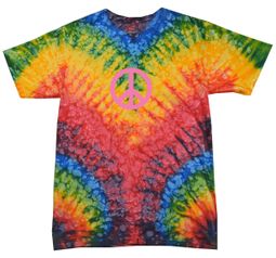 Peace Tie Dye T-shirt Pink Peace Woodstock Tie Dye Tee Peace Tie Dye T-shirt Pink Peace Woodstock Tie Dye Tee