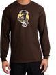 PENGUIN POWER Athletic Gym Workout Adult Long Sleeve T-shirt - Brown