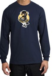 PENGUIN POWER Athletic Gym Workout Adult Long Sleeve T-shirt - Navy