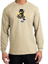 PENGUIN POWER Athletic Gym Workout Adult Long Sleeve T-shirt - Sand