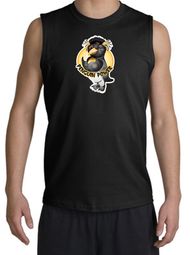 PENGUIN POWER Athletic Gym Workout Adult Muscle Shirt Shooter - Black