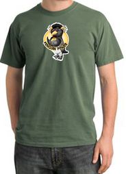PENGUIN POWER Athletic Gym Workout Adult Pigment Dyed T-shirt - Olive