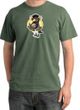 PENGUIN POWER Athletic Gym Workout Adult Pigment Dyed T-shirt - Olive