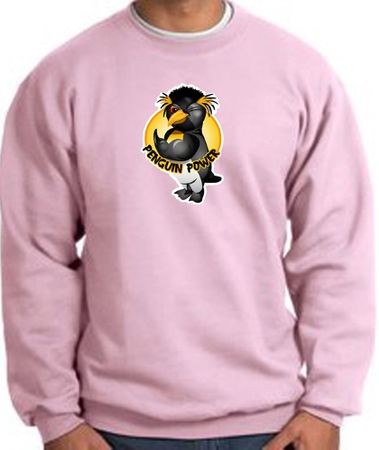 PENGUIN POWER Athletic Gym Workout Adult Sweatshirt - Pink