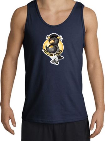 PENGUIN POWER Athletic Gym Workout Adult Tanktop - Navy