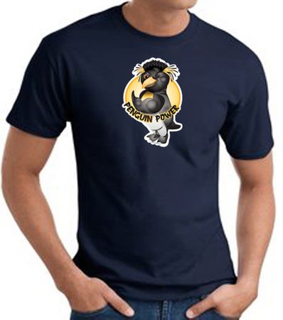 PENGUIN POWER Athletic Gym Workout T-shirt - Navy