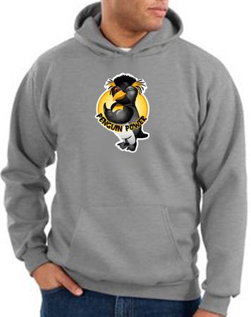 Penguin Power Hoodie Athletic Gym Workout Hoody Athletic Heather