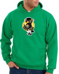 Penguin Power Hoodie Athletic Gym Workout Hoody Kelly Green Penguin Power Hoodie Athletic Gym Workout Hoody Kelly Green