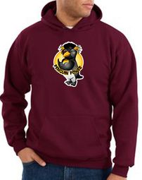 Penguin Power Hoodie Athletic Gym Workout Hoody Maroon Penguin Power Hoodie Athletic Gym Workout Hoody Maroon