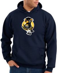 Penguin Power Hoodie Athletic Gym Workout Hoody Navy Penguin Power Hoodie Athletic Gym Workout Hoody Navy