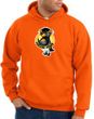 Penguin Power Hoodie Athletic Gym Workout Hoody Orange