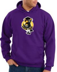 Penguin Power Hoodie Athletic Gym Workout Hoody Purple Penguin Power Hoodie Athletic Gym Workout Hoody Purple
