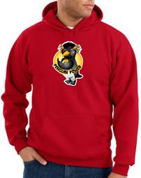 Penguin Power Hoodie Athletic Gym Workout Hoody Red Penguin Power Hoodie Athletic Gym Workout Hoody Red