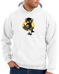 Penguin Power Hoodie Athletic Gym Workout Hoody White Penguin Power Hoodie Athletic Gym Workout Hoody White