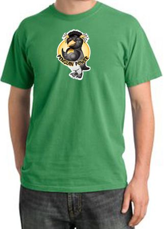 Penguin Power Shirt Athletic Gym Workout Pigment Dyed Tee Piper Green