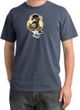 Penguin Power Shirt Gym Workout Pigment Dyed Tee Scotland Blue
