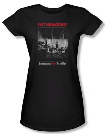 Pet Sematary Shirt Juniors Cat Poster Black Tee T-Shirt