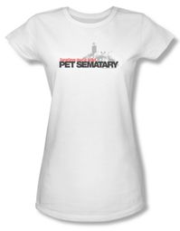 Pet Sematary Shirt Juniors Logo White Tee T-Shirt