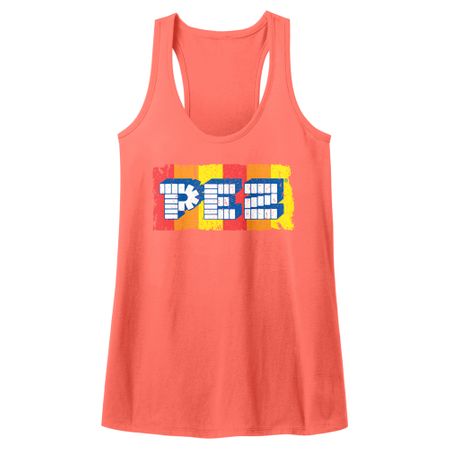 PEZ Candy Juniors Tank Top Logo Orange Racerback