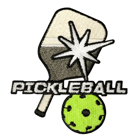 Pickle Ball Iron-On Applique Patch
