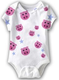 Pig Heads Funny Baby Romper White Infant Babies Creeper Pig Heads Funny Baby Romper White Infant Babies Creeper