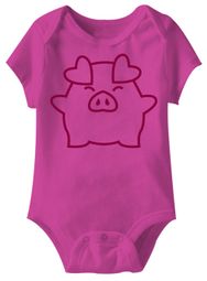 Piggy Hugs With It Funny Baby Romper Hot Pink Infant Babies Creeper Piggy Hugs With It Funny Baby Romper Hot Pink Infant Babies Creeper