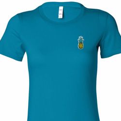 Pineapple Patch Pocket Print Ladies Shirts