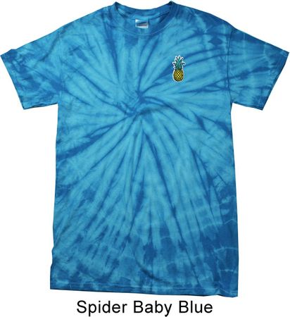 Pineapple Patch Pocket Print Spider Tie Dye Shirt