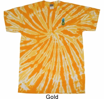 ●PINK PINEAPPLE● TIE DYE TIGHT TSHIRTYELLOW m1037_1053443 Pineapple Patch Pocket Print Twist Tie Dye Shirt
