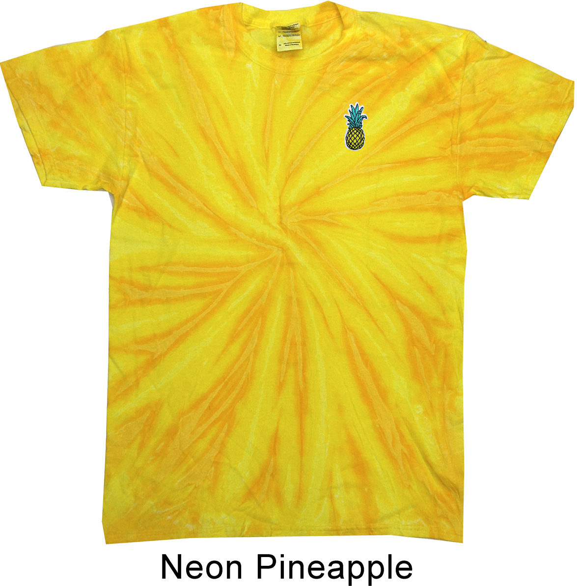 Pineapple Patch Pocket Print Twist Tie Dye Shirt