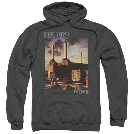 Pink Floyd Hoodie Faded Animals Charcoal Sweatshirt Hoody