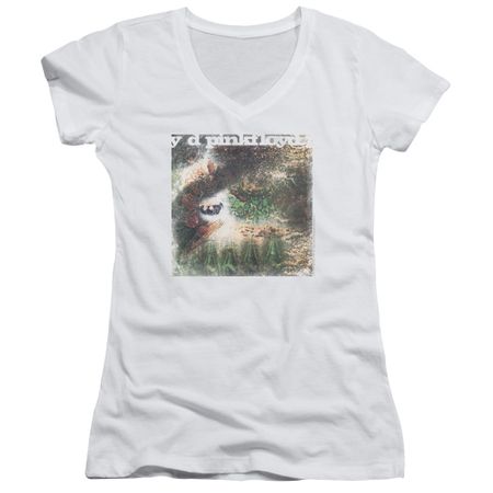 Pink Floyd Juniors V Neck Shirt Saucerful Of Secrets White T-Shirt