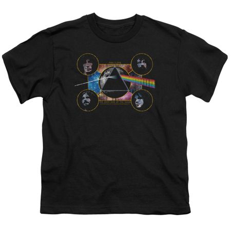 Pink Floyd Kids Shirt Dark Side Heads Black T-Shirt