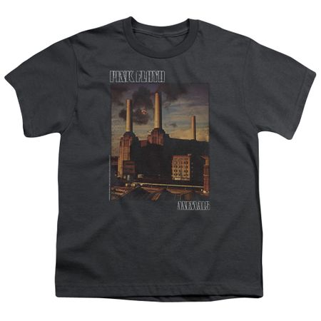 Pink Floyd Kids Shirt Faded Animals Charcoal T-Shirt