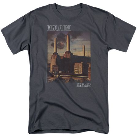 Pink Floyd Shirt Faded Animals Charcoal T-Shirt