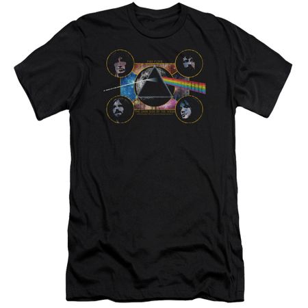 Pink Floyd Slim Fit Shirt Dark Side Heads Black T-Shirt