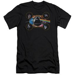 Pink Floyd Slim Fit Shirt Dark Side Heads Black T-Shirt
