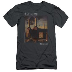 Pink Floyd Slim Fit Shirt Faded Animals Charcoal T-Shirt